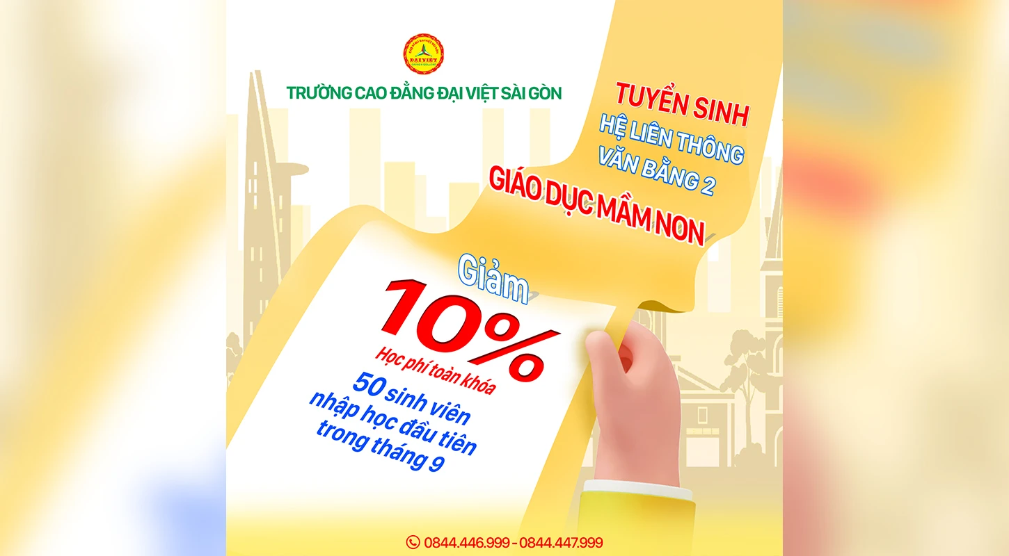 THÔNG BÁO TUYỂN SINH CHƯƠNG TRÌNH LIÊN THÔNG - VĂN BẰNG 2 NGÀNH GIÁO DỤC MẦM NON