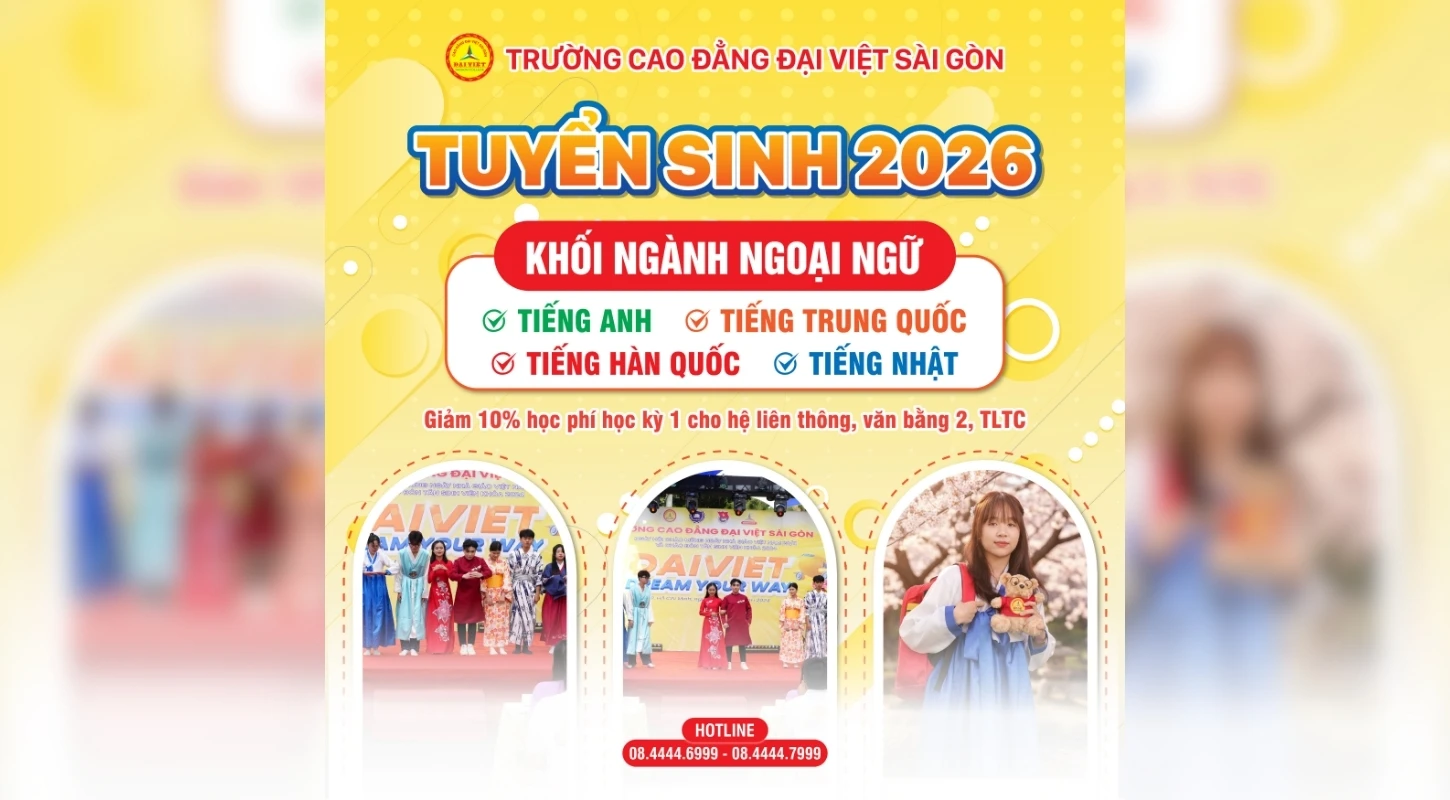 TUYỂN SINH NGÀNH NGOẠI NGỮ NĂM 2026 | Trường Cao Đẳng Đại Việt Sài Gòn