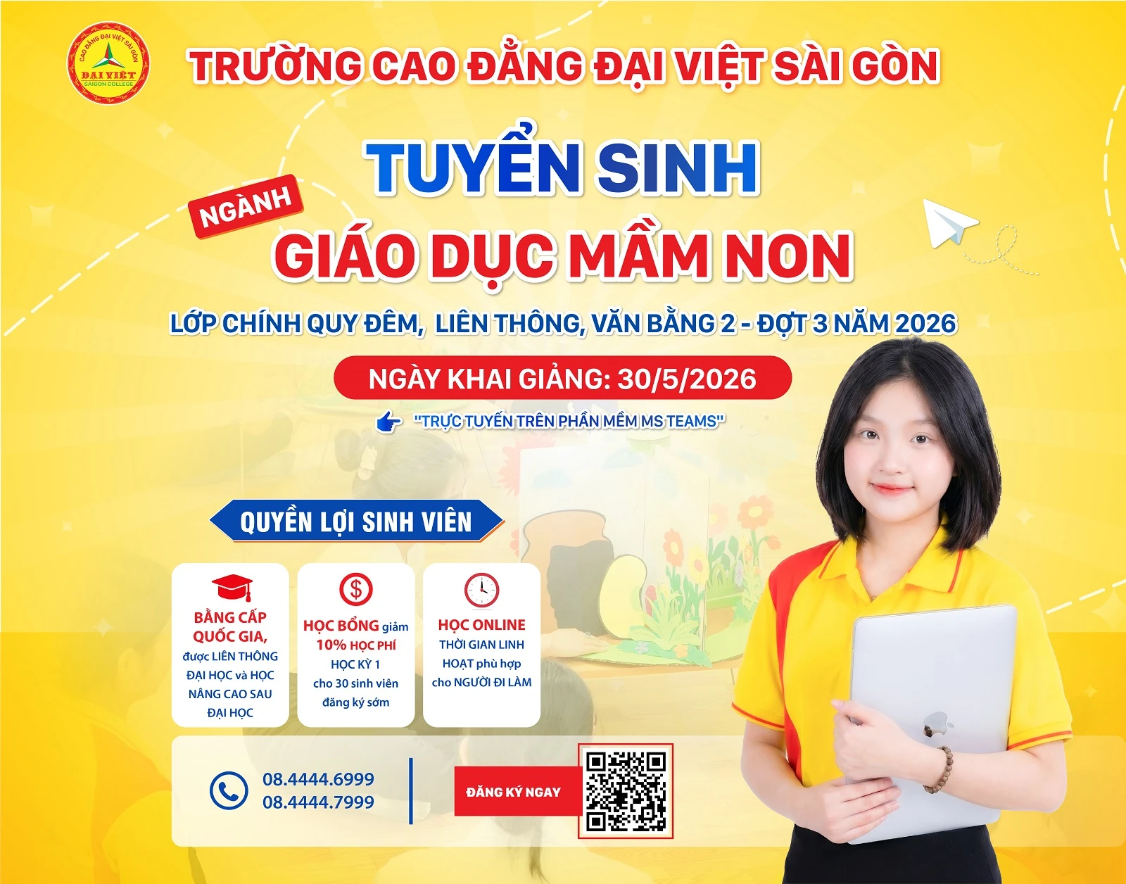 MỞ LỚP KHAI GIẢNG NGÀNH GIÁO DỤC MẦM NON - CHO NGƯỜI ĐI LÀM