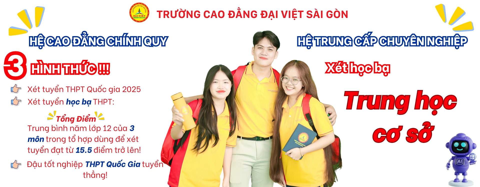 THÔNG BÁO TUYỂN SINH CAO ĐẲNG - TRUNG CẤP NĂM 2025