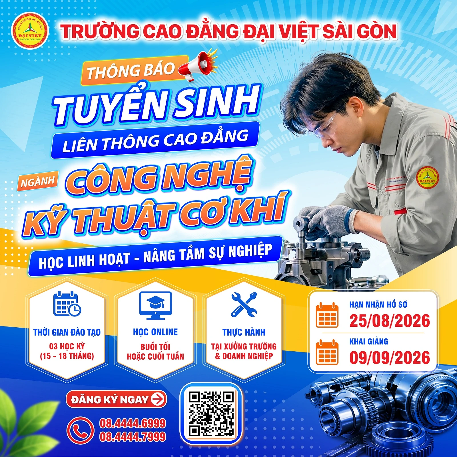 TUYỂN SINH LIÊN THÔNG NGÀNH CÔNG NGHỆ KỸ THUẬT CƠ KHÍ – MỞ RỘNG CƠ HỘI NÂNG CAO TRÌNH ĐỘ, PHÁT TRIỂN SỰ NGHIỆP