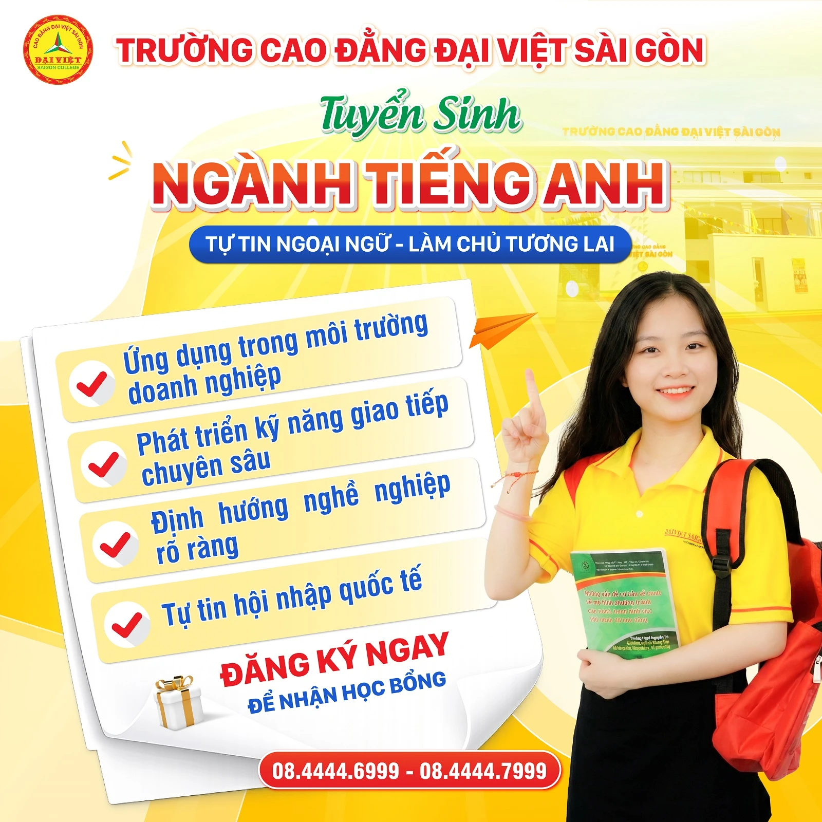 TUYỂN SINH NGÀNH TIẾNG ANH - TỰ TIN NGOẠI NGỮ, LÀM CHỦ TƯƠNG LAI