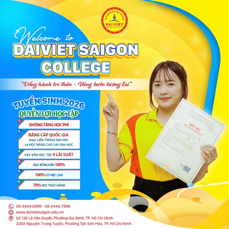 tuyển sinh cao đẳng Đại Việt Sài Gòn