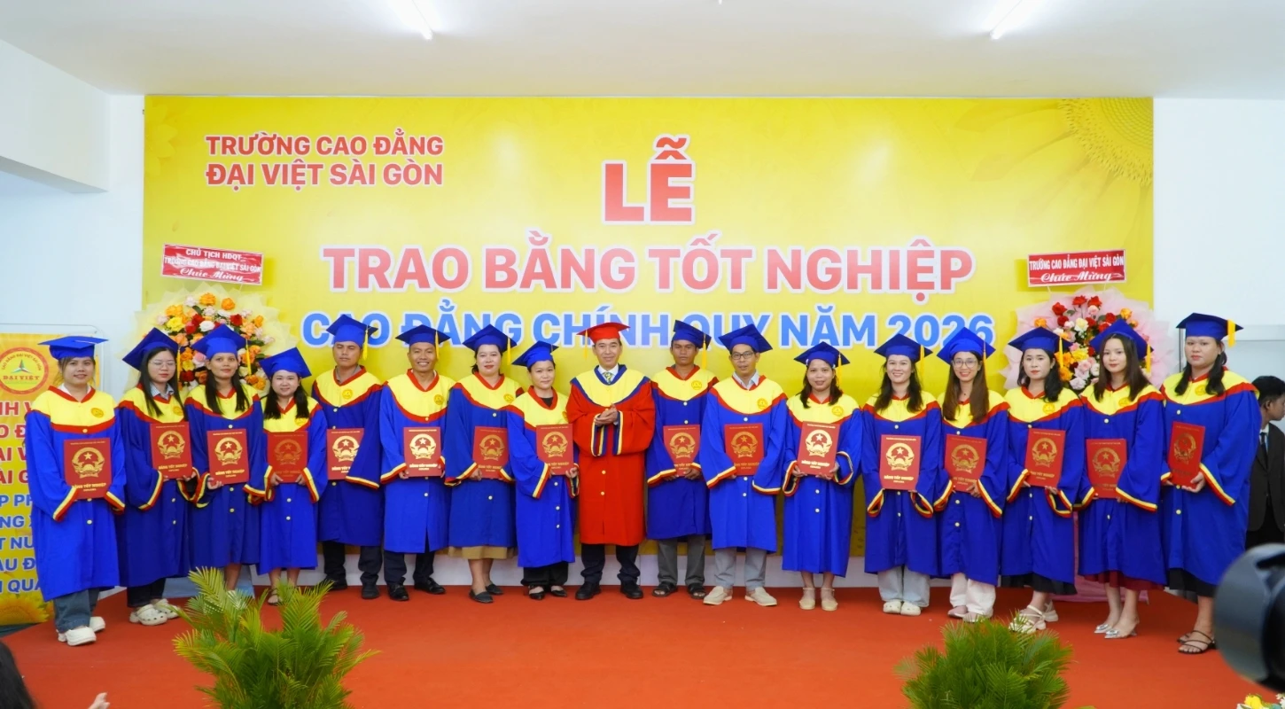 788 TÂN KHOA TRƯỜNG CAO ĐẲNG ĐẠI VIỆT SÀI GÒN CHÍNH THỨC TỐT NGHIỆP -  KHỞI ĐẦU HÀNH TRÌNH MỚI | Trường Cao Đẳng Đại Việt Sài Gòn
