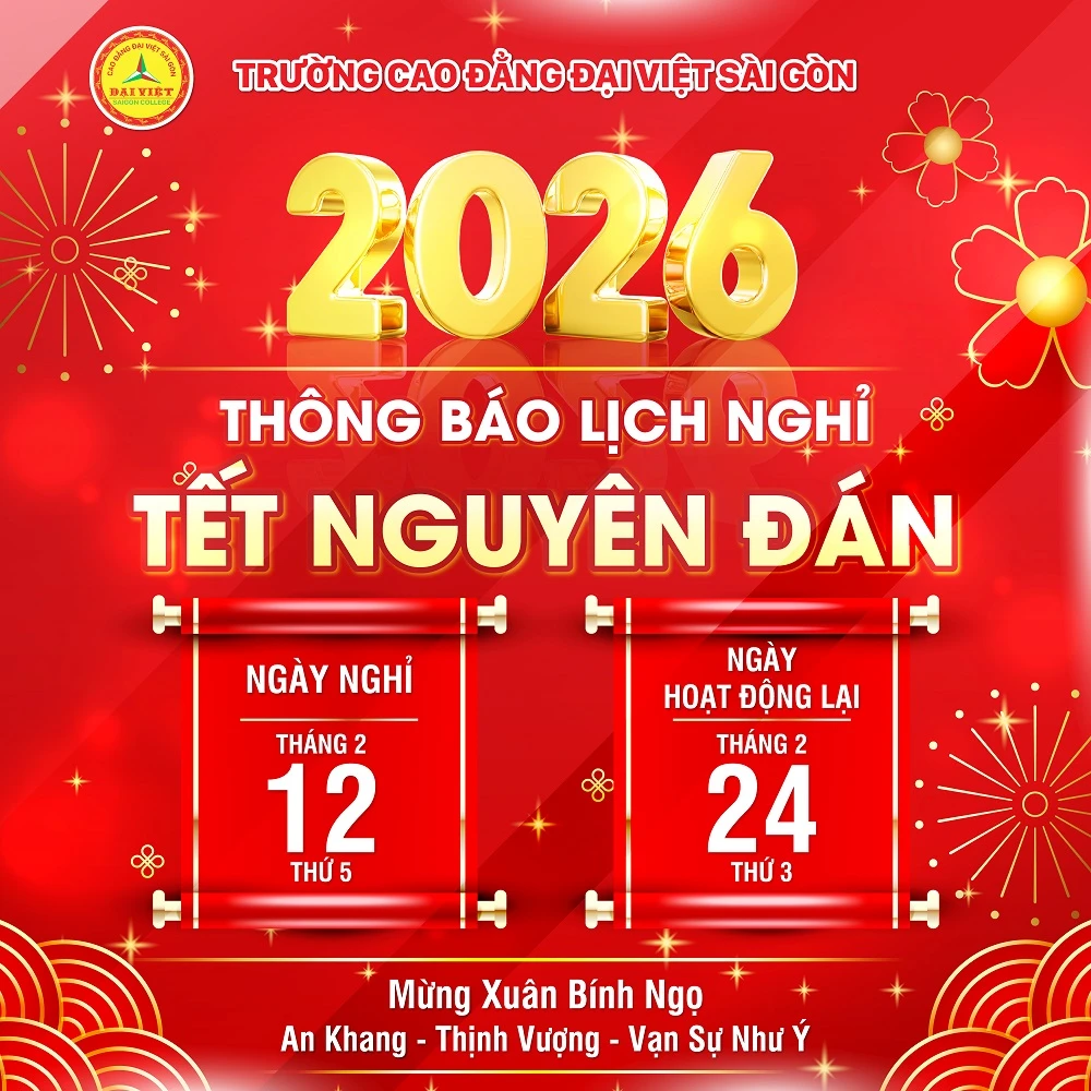 THÔNG BÁO LỊCH NGHỈ TẾT NGUYÊN ĐÁN - MỪNG XUÂN BÍNH NGỌ 2026