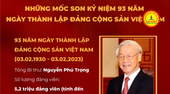 Những Mốc Son Kỷ Niệm 93 Năm Ngày Thành Lập Đảng Cộng Sản Việt Nam | Trường Cao Đẳng Đại Việt Sài Gòn