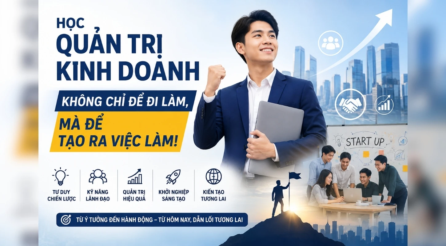 HỌC QUẢN TRỊ KINH DOANH KHÔNG CHỈ ĐỂ ĐI LÀM MÀ ĐỂ TẠO RA VIỆC LÀM | Trường Cao Đẳng Đại Việt Sài Gòn