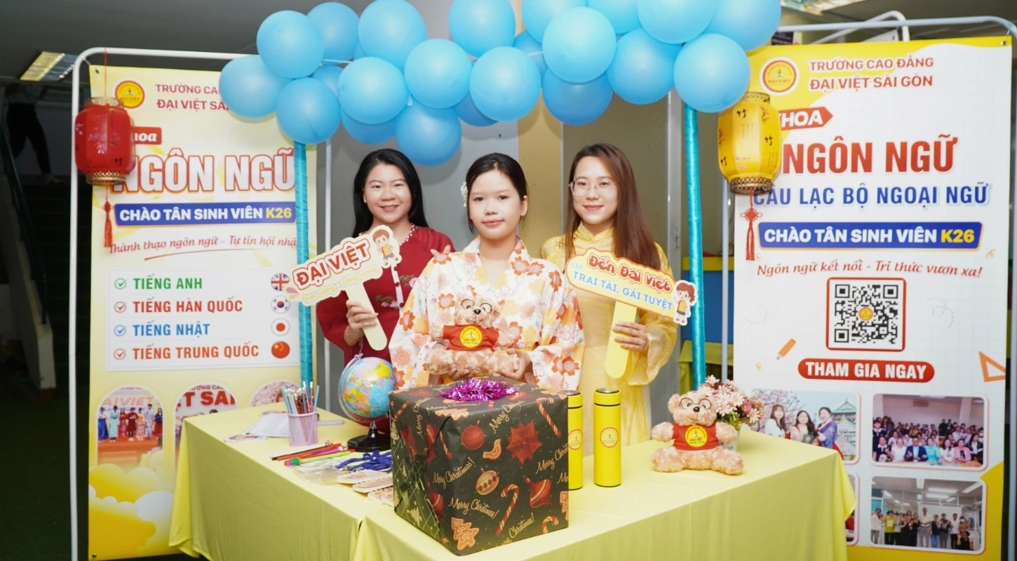 KHOA NGÔN NGỮ TRƯỜNG CAO ĐẲNG ĐẠI VIỆT SÀI GÒN TƯNG BỪNG CHÀO ĐÓN TÂN SINH VIÊN ĐỢT 1 NĂM 2026 | Trường Cao Đẳng Đại Việt Sài Gòn
