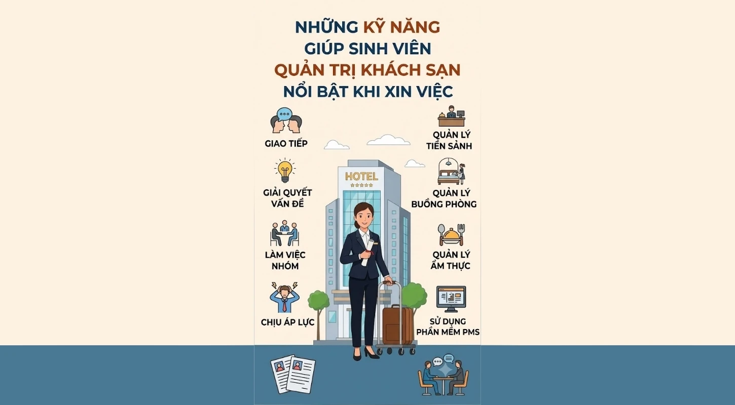 NHỮNG KỸ NĂNG GIÚP SINH VIÊN QUẢN TRỊ KHÁCH SẠN NỔI BẬT KHI XIN VIỆC | Trường Cao Đẳng Đại Việt Sài Gòn