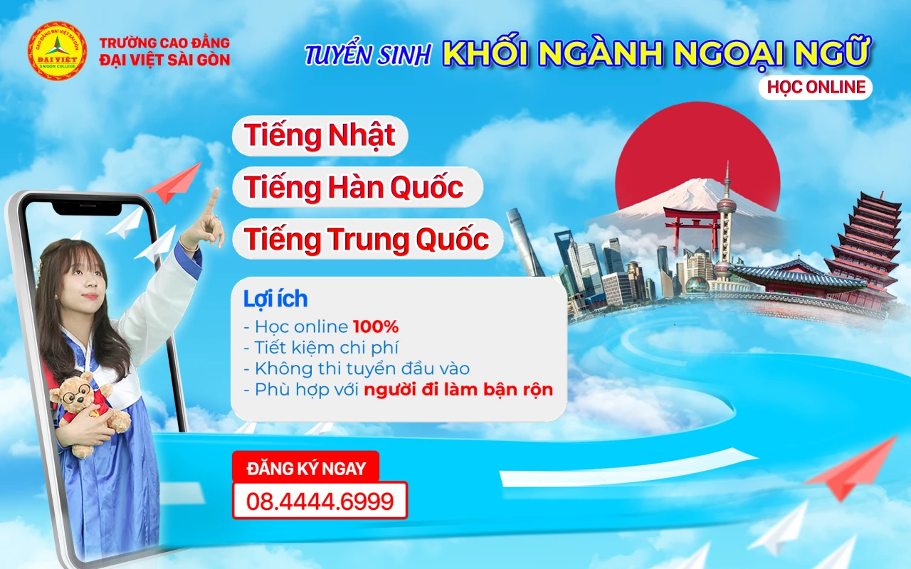 TIẾNG NHẬT – TIẾNG HÀN QUỐC – TIẾNG TRUNG QUỐC | Trường Cao Đẳng Đại Việt Sài Gòn