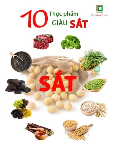 10 thực phẩm giàu sắt
