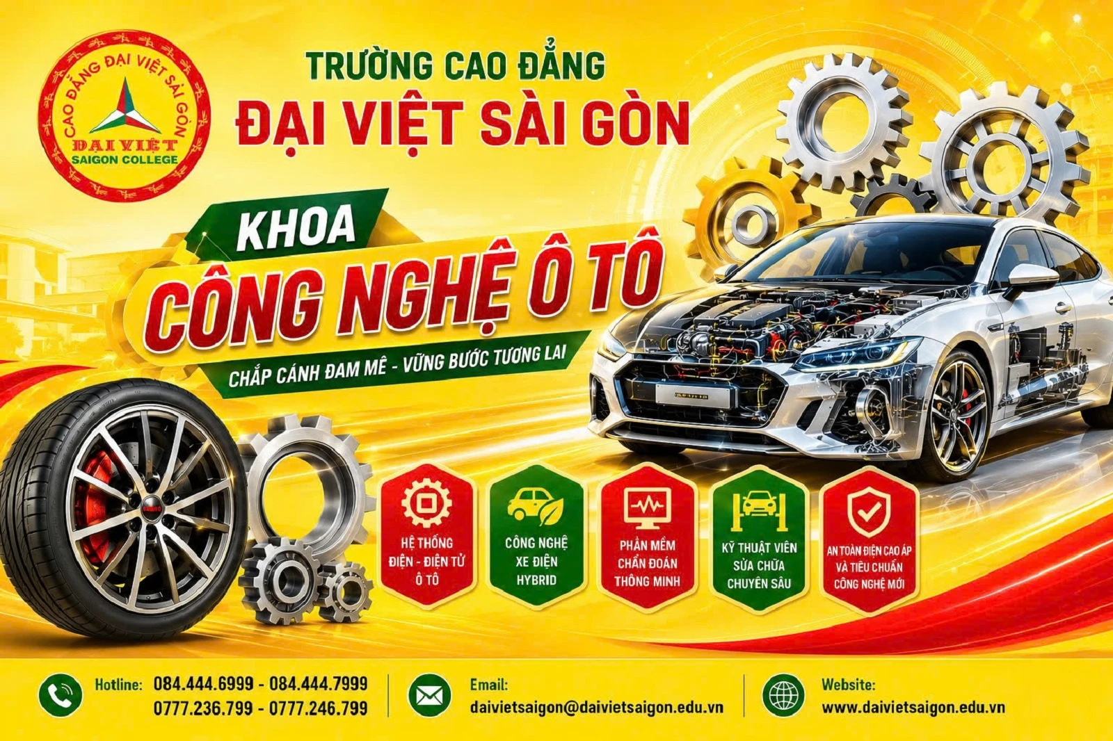 KHOA CÔNG NGHỆ Ô TÔ ĐẠI VIỆT SÀI GÒN: CHẤP CÁNH ĐAM MÊ – VỮNG BƯỚC TƯƠNG LAI