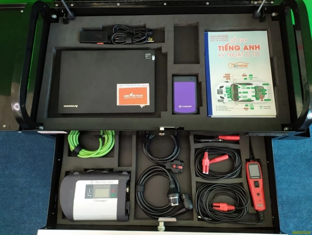 Set up các thiết bị trên tủ chẩn đoán ô tô chuyên dụng