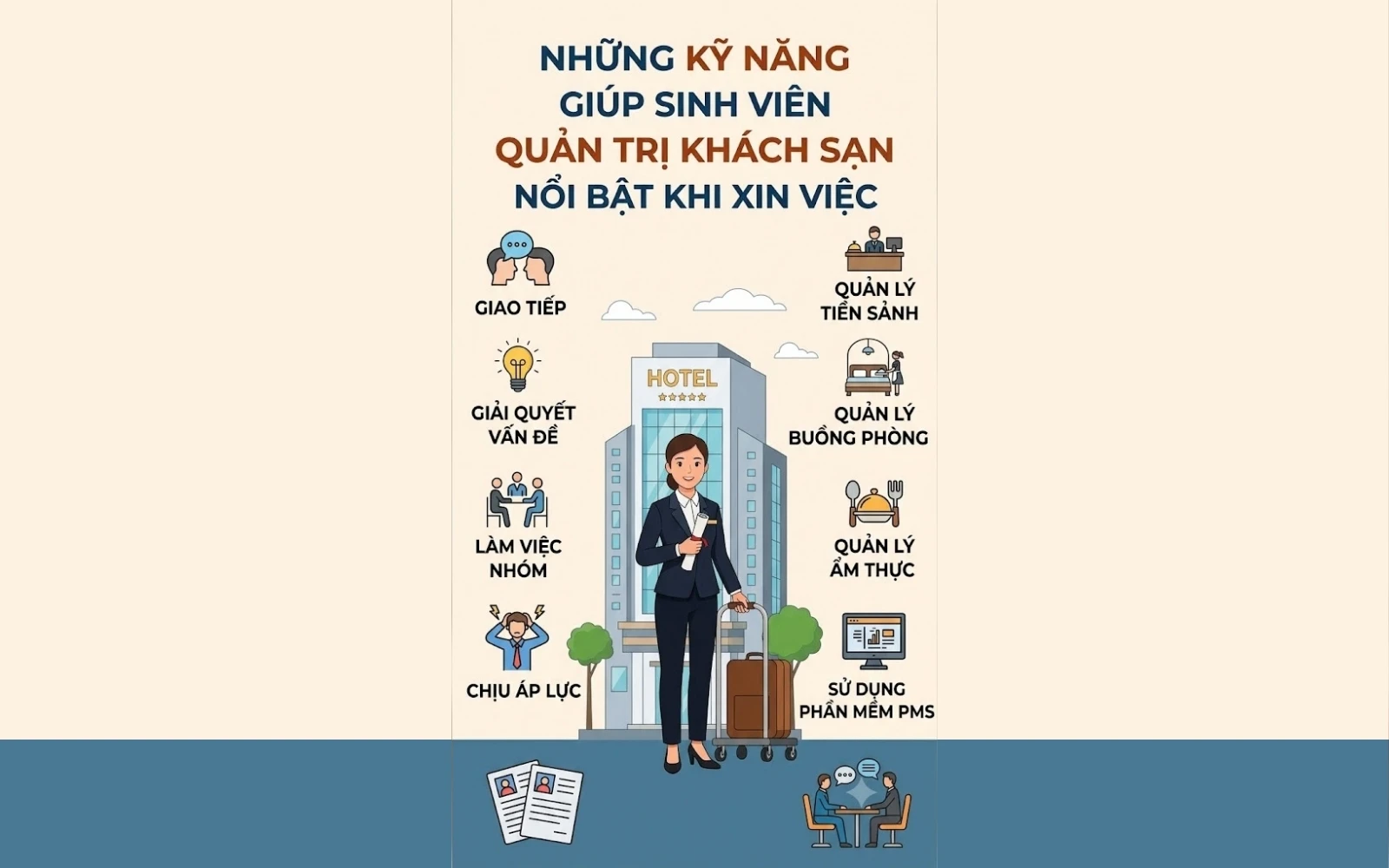 NHỮNG KỸ NĂNG GIÚP SINH VIÊN QUẢN TRỊ KHÁCH SẠN NỔI BẬT KHI XIN VIỆC