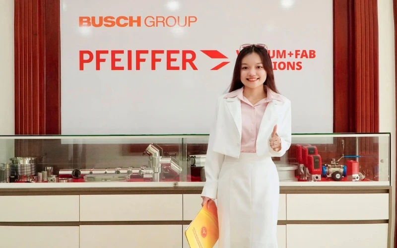 SINH VIÊN NGÀNH CÔNG NGHỆ KỸ THUẬT CƠ KHÍ ĐẠI VIỆT SÀI GÒN THỰC TẬP TẠI CÔNG TY PFEIFFER VACUUM + FAB SOLUTIONS VIỆT NAM