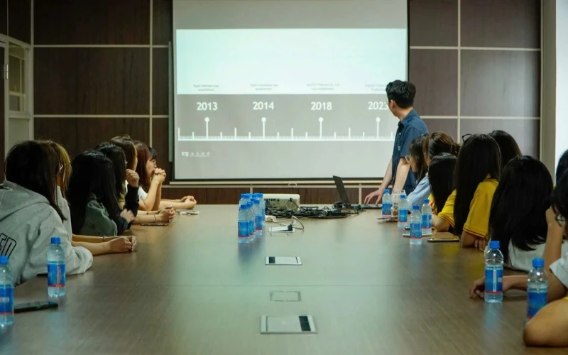 SINH VIÊN NGÀNH TIẾNG TRUNG QUỐC TRƯỜNG CAO ĐẲNG ĐẠI VIỆT SÀI GÒN TRẢI NGHIỆM THỰC TẾ TẠI DOANH NGHIỆP SUNYIN VIỆT NAM