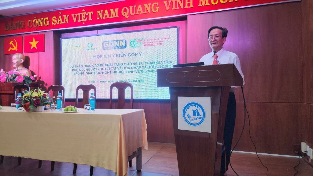 Ông Lâm Văn Quản, Chủ tịch Hội giáo dục nghề nghiệp TP. Hồ Chí Minh