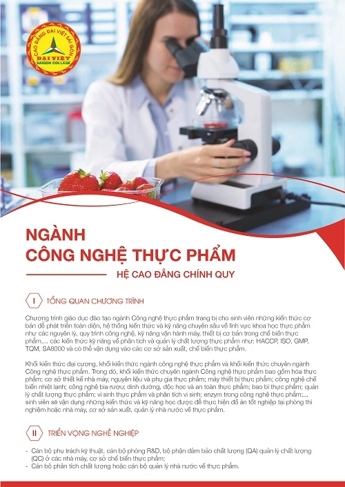 Tổng Quan Chương Trình Học Ngành Công Nghệ Thực Phẩm - 1