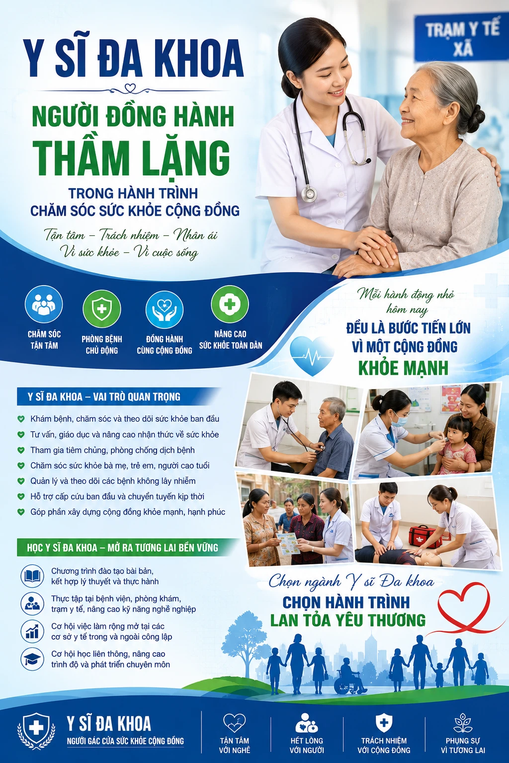Y SĨ ĐA KHOA - NGƯỜI ĐỒNG HÀNH THẦM LẶNG TRONG HÀNH TRÌNH CHĂM SÓC SỨC KHỎE CỘNG ĐỒNG