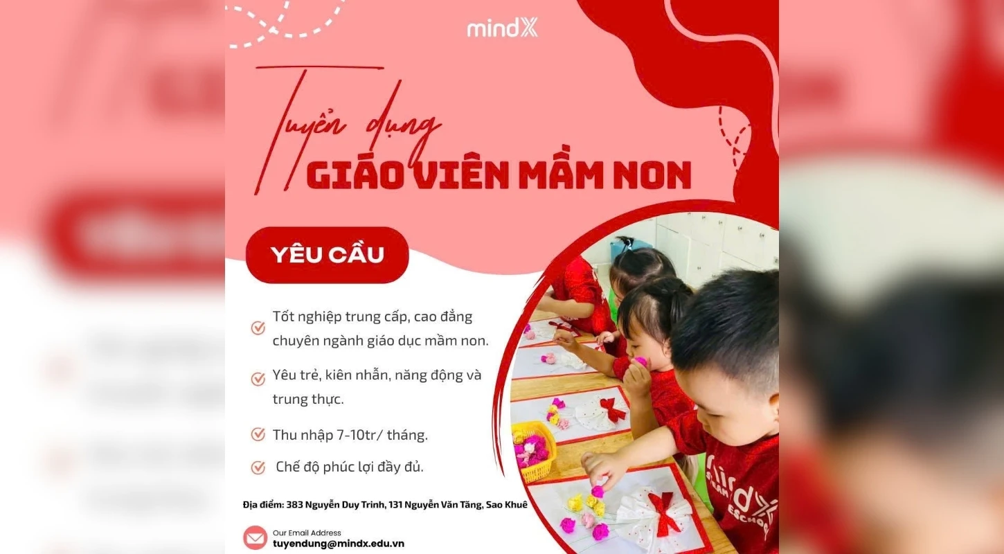 THÔNG BÁO TUYỂN DỤNG GIÁO VIÊN MẦM NON 2026 | Trường Cao Đẳng Đại Việt Sài Gòn