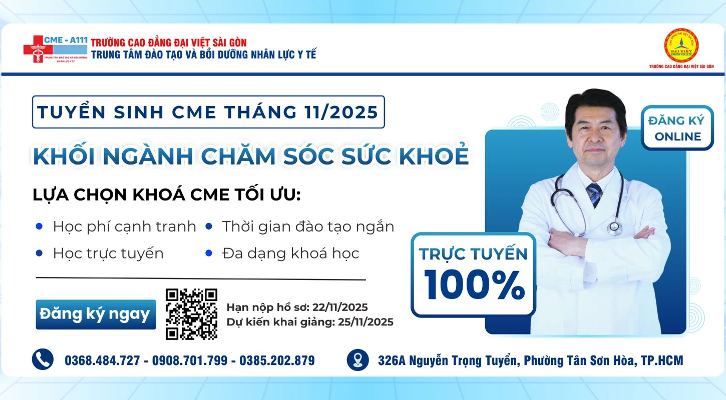 THÔNG BÁO TUYỂN SINH CÁC KHOÁ ĐÀO TẠO NGẮN HẠN CME THÁNG 11/2025