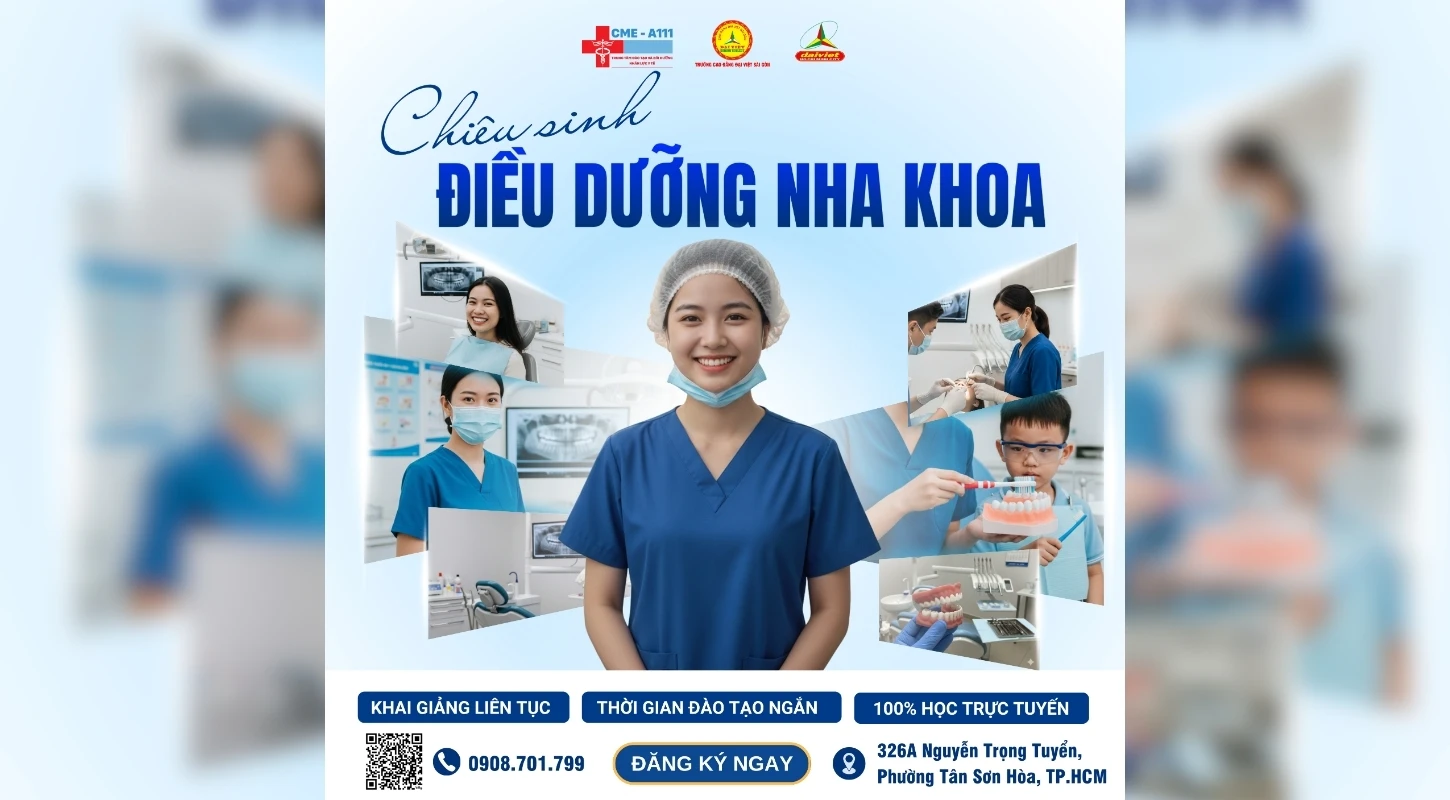 THÔNG BÁO TUYỂN SINH CHỨNG CHỈ ONLINE: CHỨNG CHỈ ĐIỀU DƯỠNG CHUYÊN NGÀNH NHA KHOA