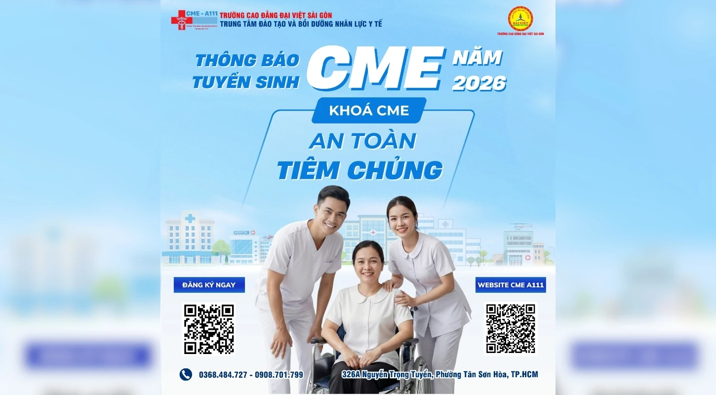 THÔNG BÁO TUYỂN SINH CME ONLINE: AN TOÀN TIÊM CHỦNG