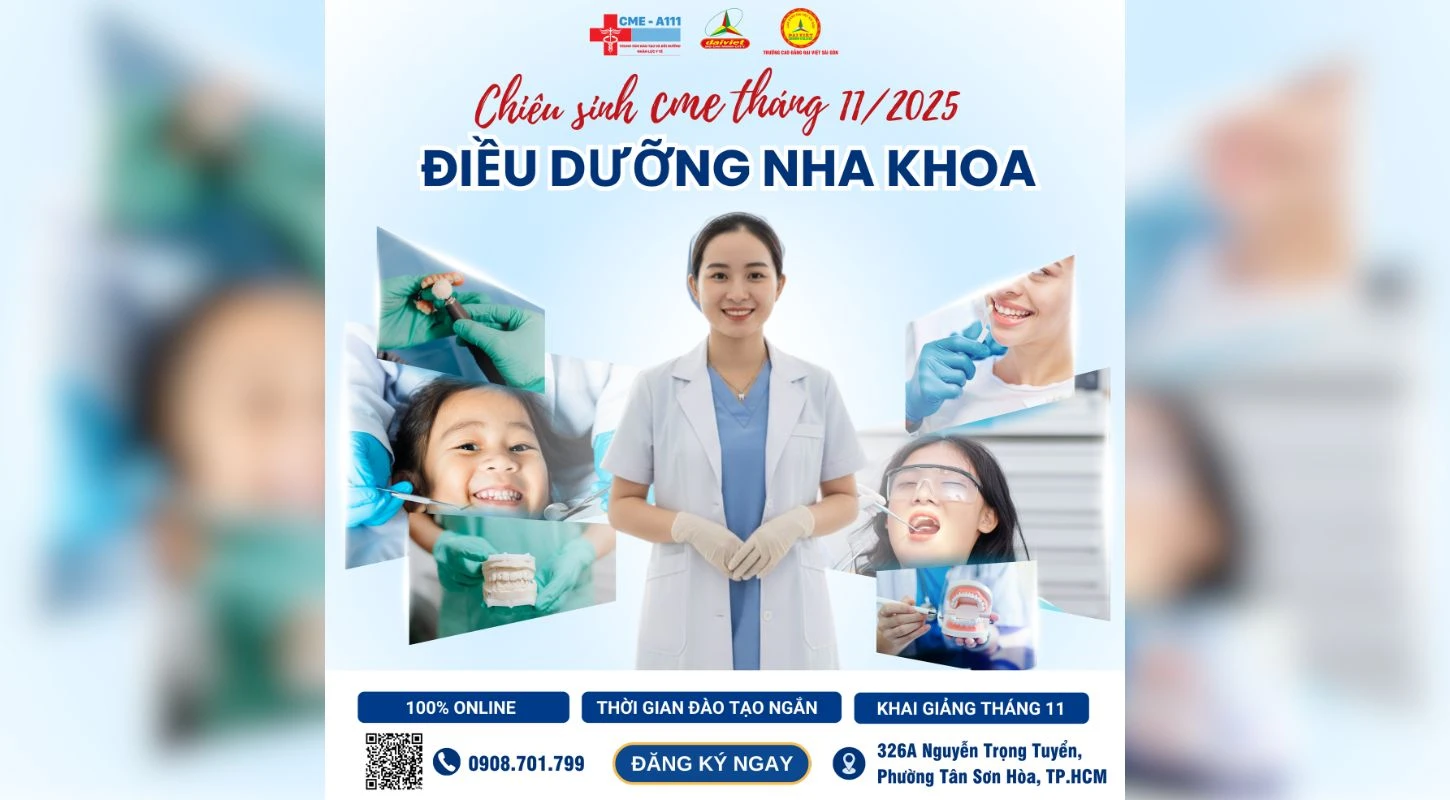 THÔNG BÁO TUYỂN SINH KHOÁ ĐIỀU DƯỠNG NHA KHOA