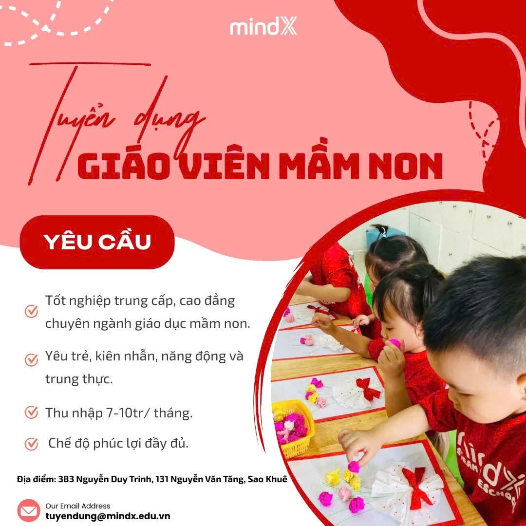 THÔNG BÁO TUYỂN DỤNG GIÁO VIÊN MẦM NON 2026