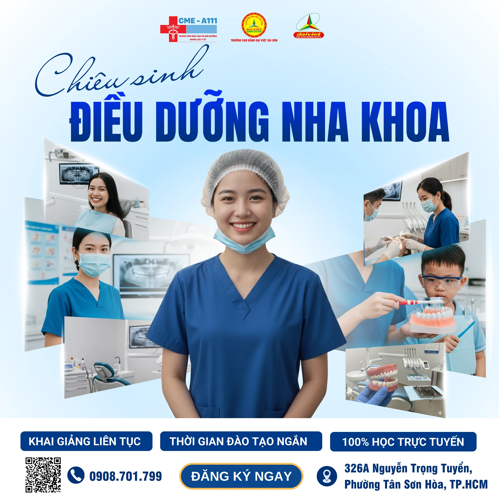 THÔNG BÁO TUYỂN SINH CHỨNG CHỈ ONLINE: CHỨNG CHỈ ĐIỀU DƯỠNG CHUYÊN NGÀNH NHA KHOA