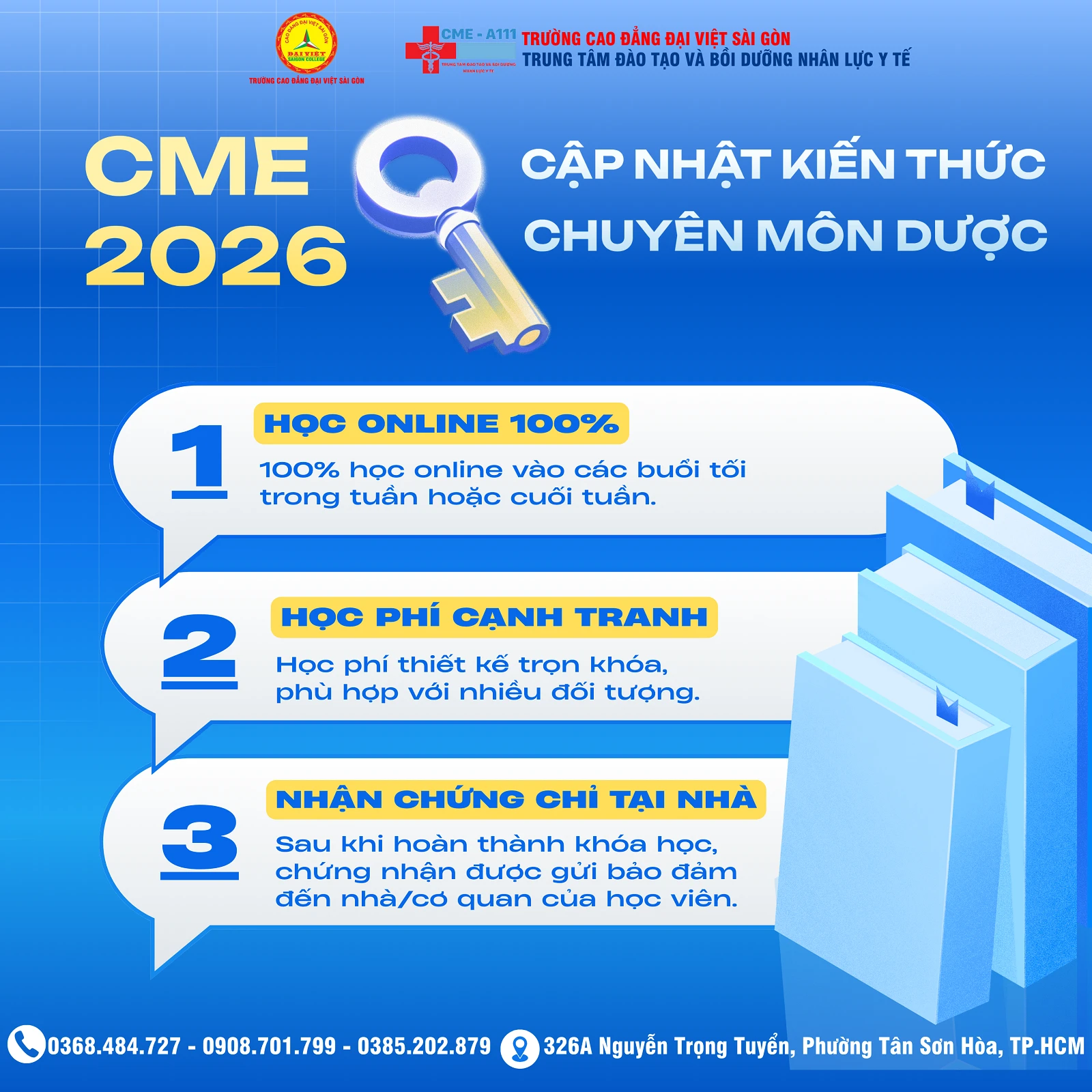 THÔNG BÁO TUYỂN SINH CME ONLINE: CẬP NHẬT KIẾN THỨC CHUYÊN MÔN DƯỢC