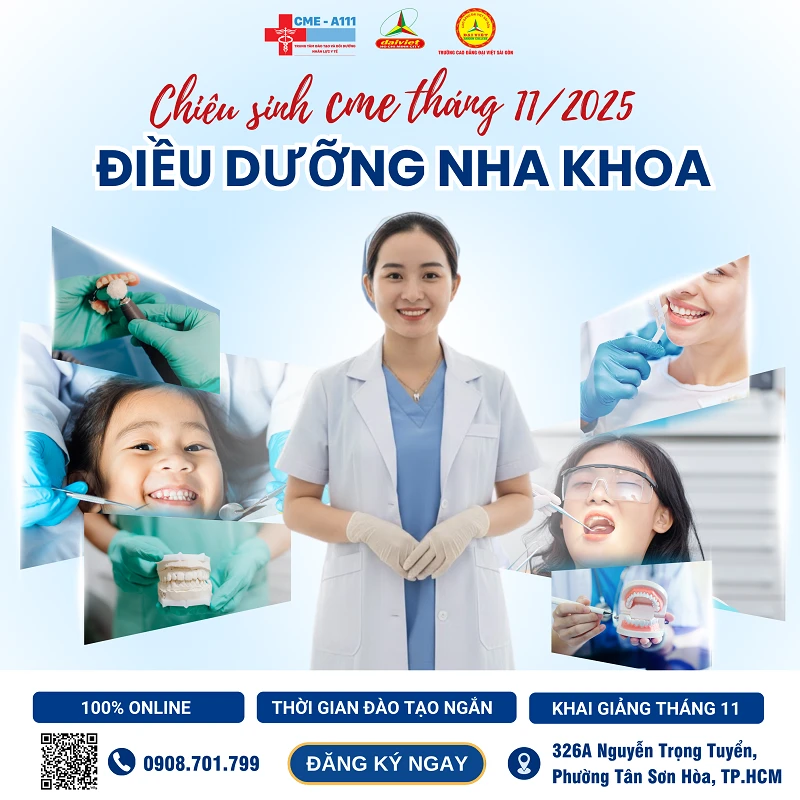 THÔNG BÁO TUYỂN SINH KHOÁ ĐIỀU DƯỠNG NHA KHOA