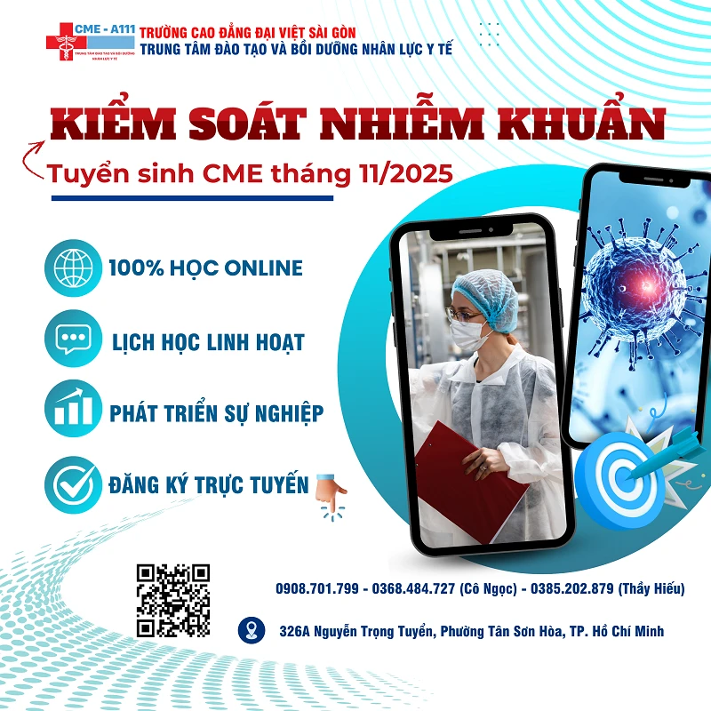 Thông Báo Tuyển Sinh Khoá Kiểm Soát Nhiễm Khuẩn